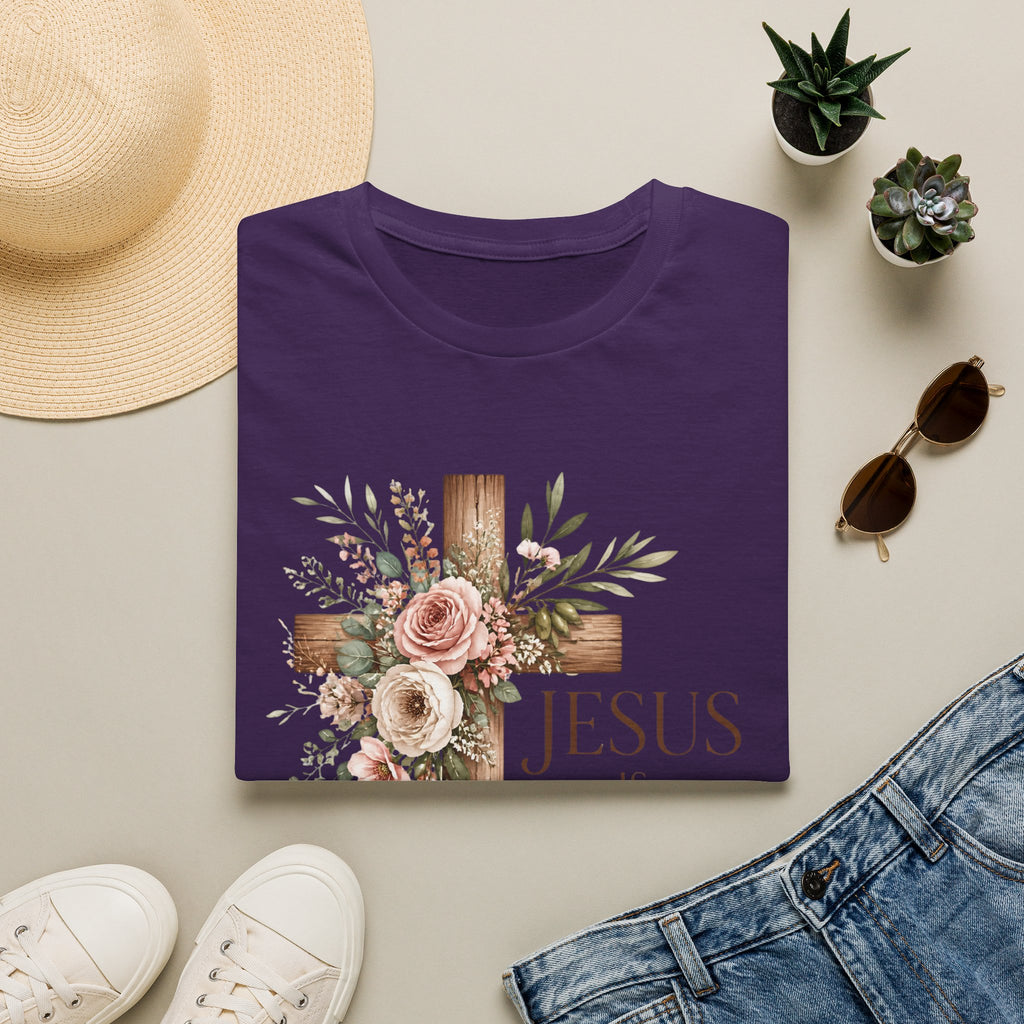 Jesus Floral Cross T-Shirt — Christian Faith Graphic Tee