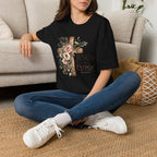 Jesus Floral Cross T-Shirt — Christian Faith Graphic Tee
