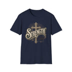 Strength Cross T‑Shirt — 'The Lord Is My Peace' Christian Faith Tee