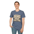 Jesus Over Everything T‑Shirt — Retro Faith Graphic Tee