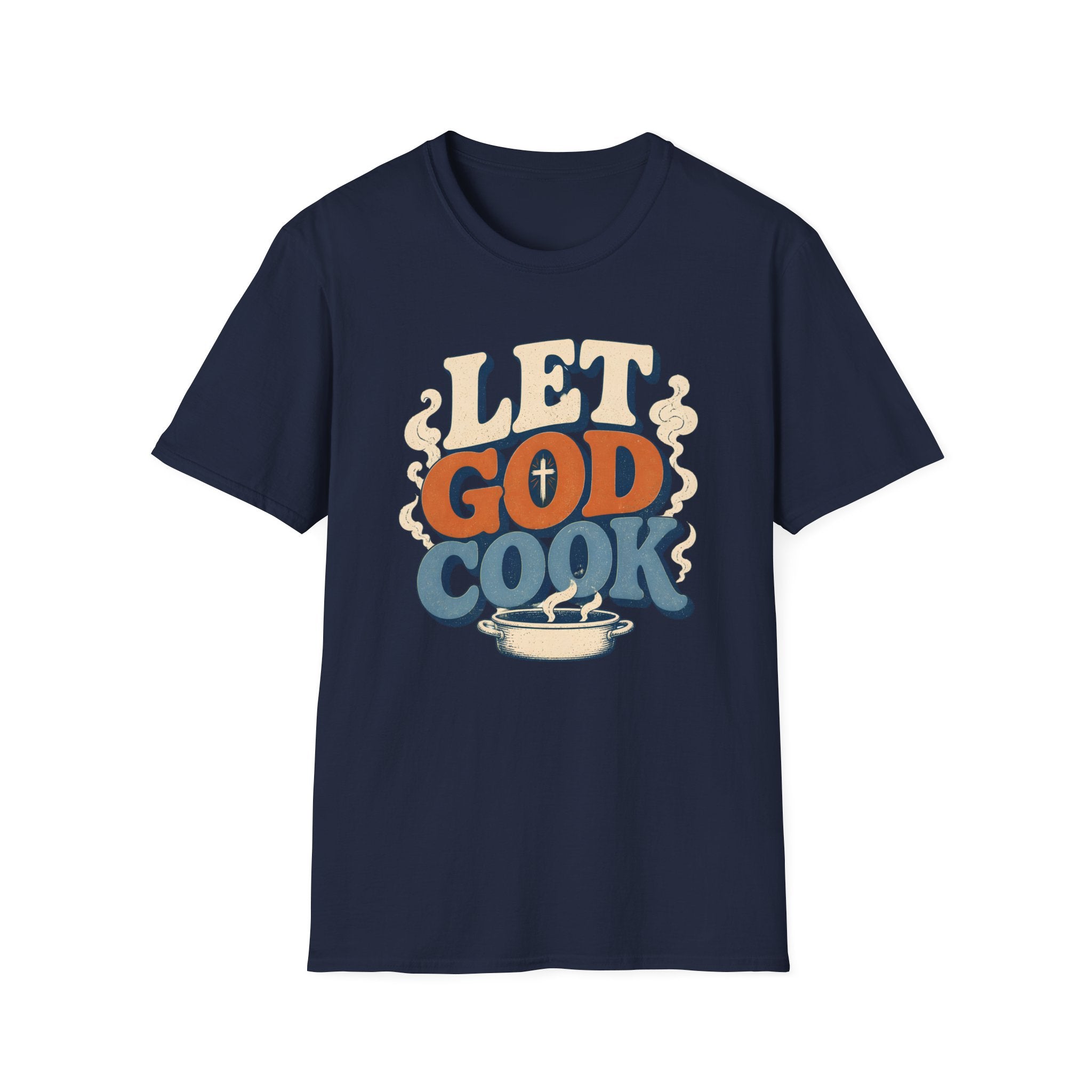 Let God Cook T-Shirt — Faith-Inspired Vintage Kitchen Graphic Tee
