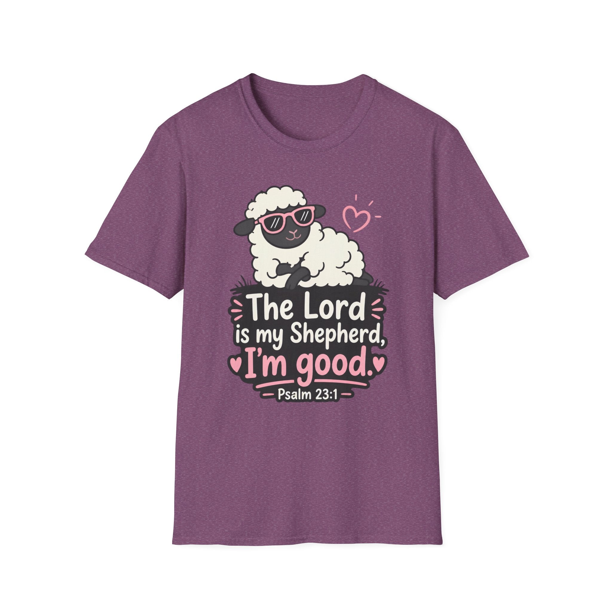 Christian Sheep T-Shirt — "The Lord is my Shepherd, I'm good" (Psalm 23:1)
