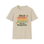 T-Shirt — Two of Every Animal But No Mosquitoes Retro Floral Graphic Tee