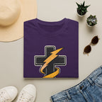 Grace Powered T-Shirt — Faith Cross with Lightning Christian Tee