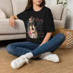 Guitar Floral "Praise Him with Strings" T-Shirt