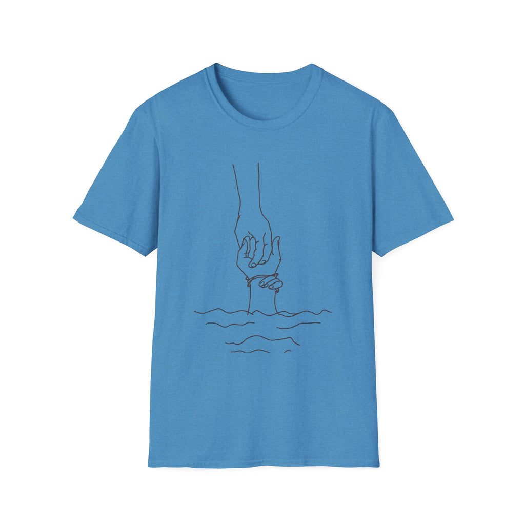 T-Shirt — Minimal Line Art Holding Hands Design