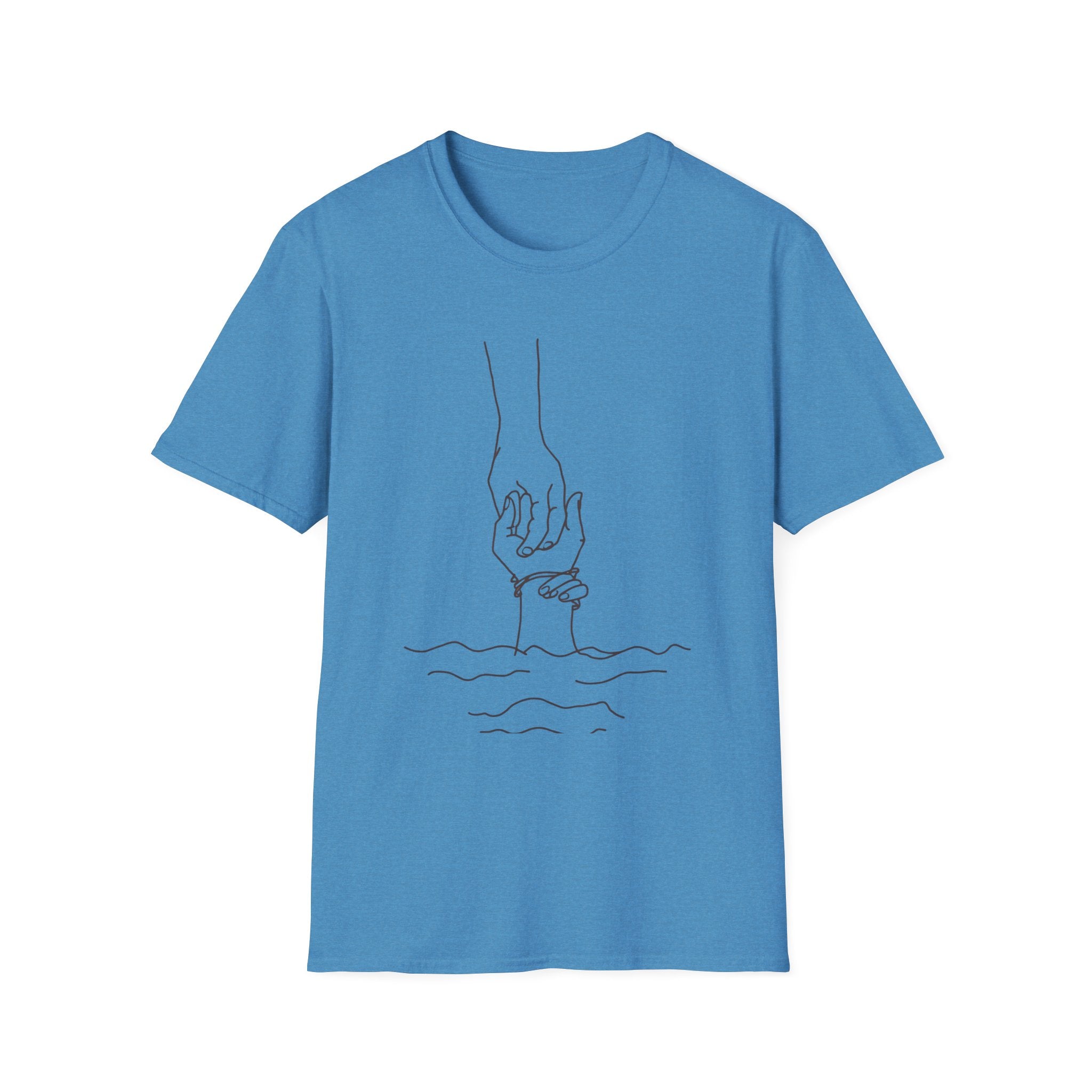 T-Shirt — Minimal Line Art Holding Hands Design