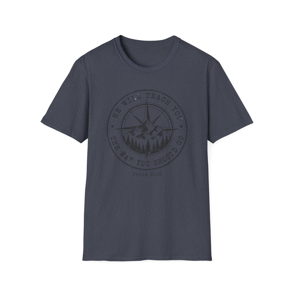 T-Shirt — 'He Will Teach You The Way You Should Go' Mountain Compass Christian Tee