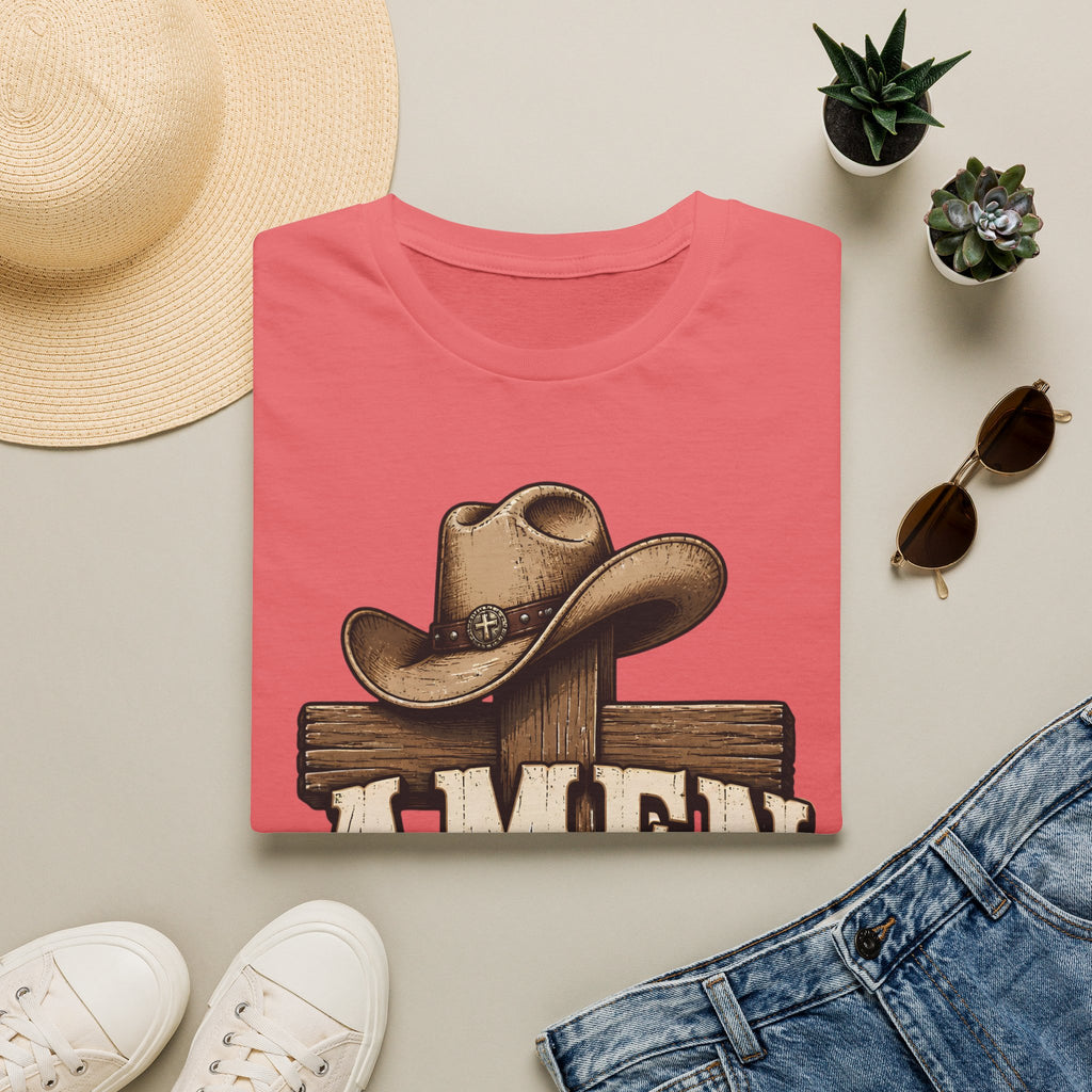 Amen Y’all Cowboy T-Shirt — Western Cross & Hat Graphic Tee