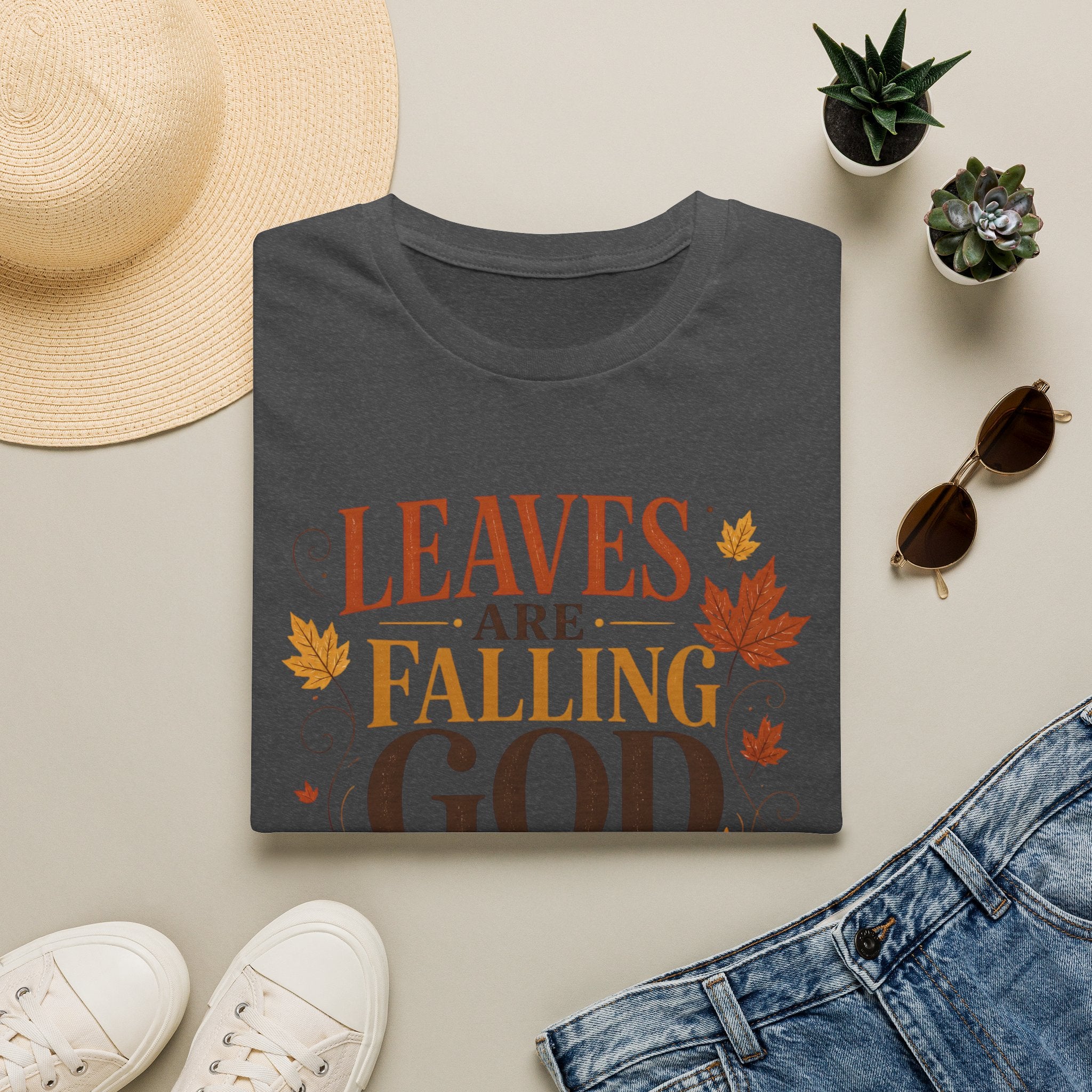 Leaves Are Falling God Is Faithful T-Shirt — Fall Christian Tee