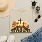He Is Risen T-Shirt — Easter Christian Cross Resurrection Tee