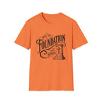 Foundation Christian T-Shirt — "Built on a Foundation" Inspirational Faith Tee