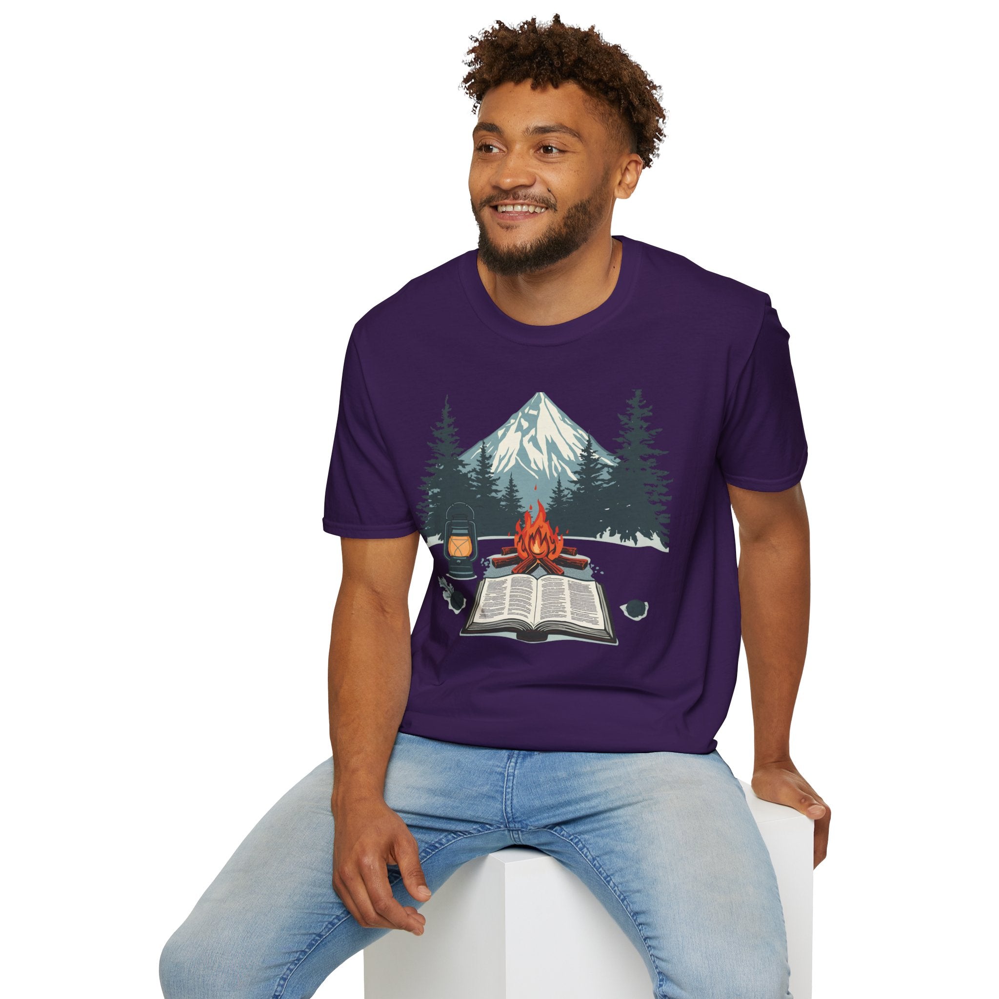 Mountain Campfire T‑Shirt — Scenic Outdoors Graphic Tee