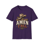 Amen Y’all Cowboy T-Shirt — Western Cross & Hat Graphic Tee