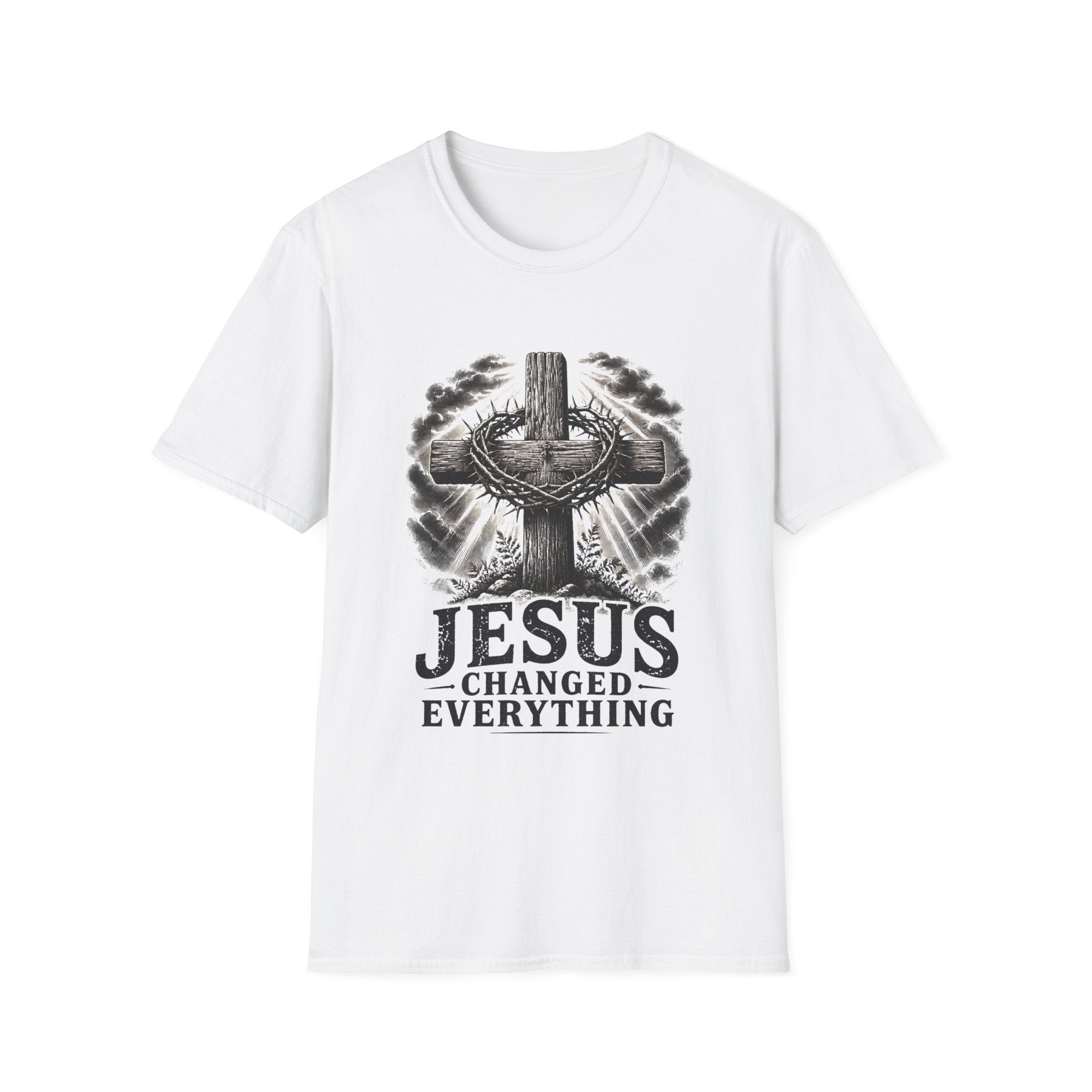 Christian Cross T-Shirt — "Jesus Changed Everything" Faith Tee