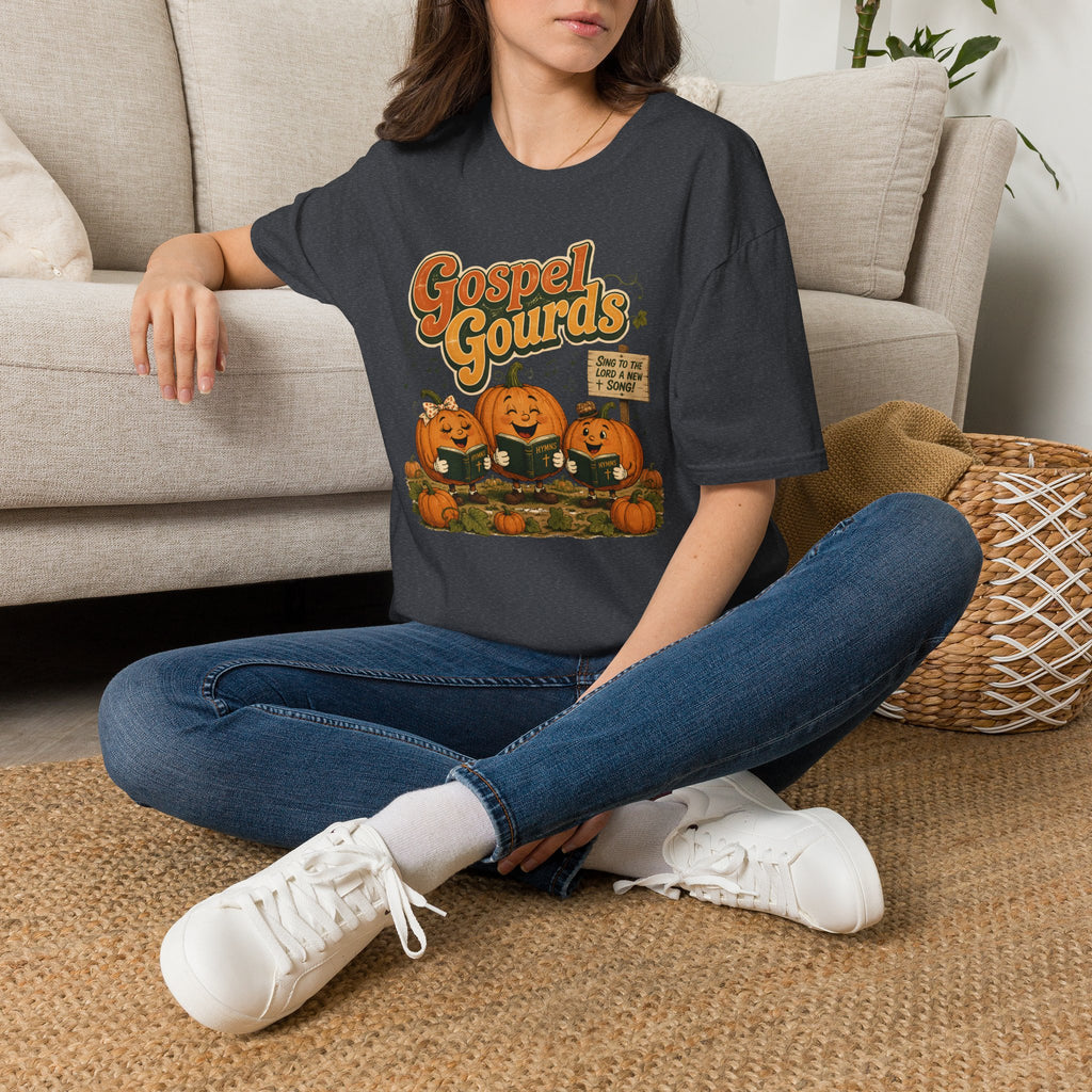 Gospel Gourds Halloween T‑Shirt — Cute Singing Pumpkin Fall Tee