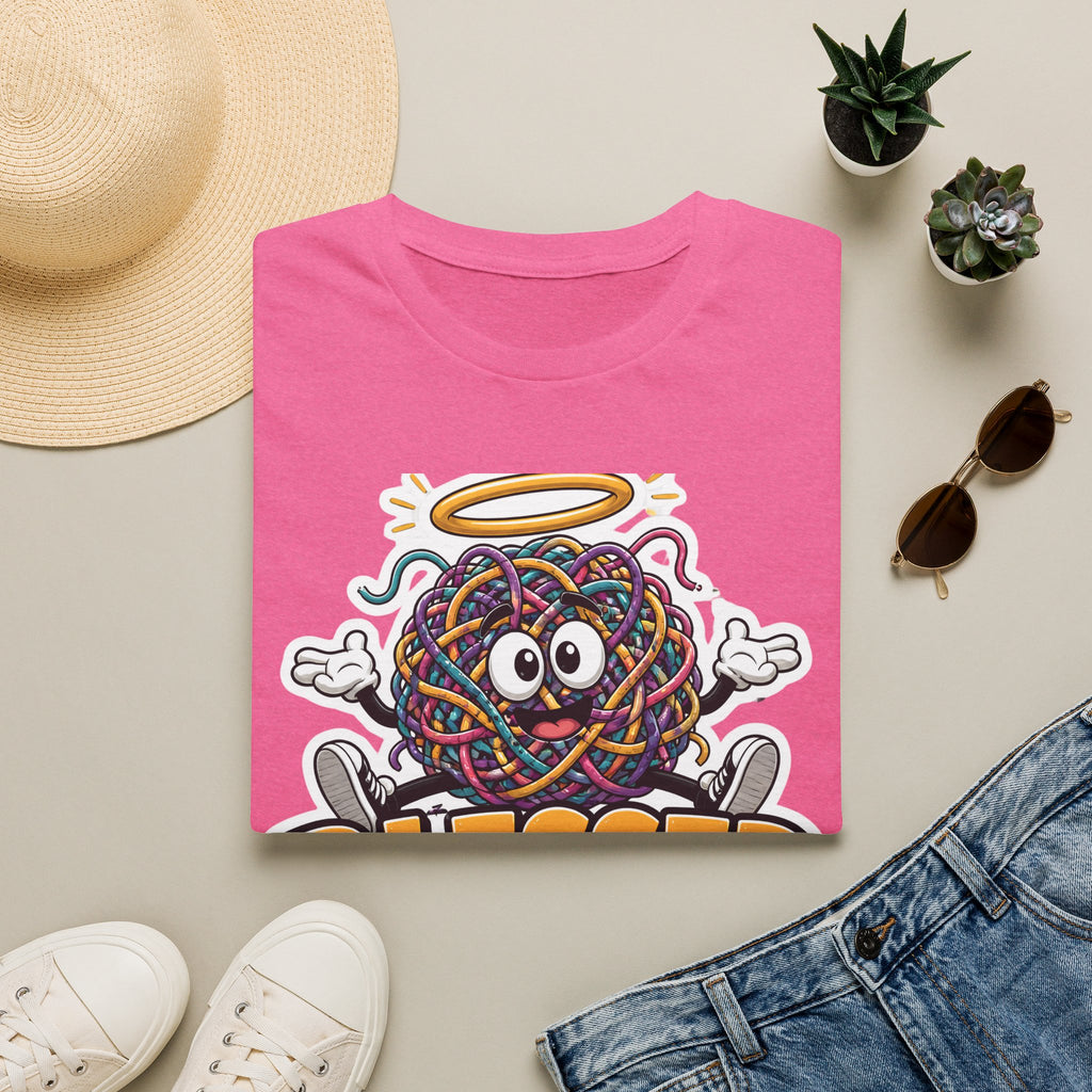 Blessed Mess T-Shirt — Cute Angelic Tangled Yarns Graphic Tee
