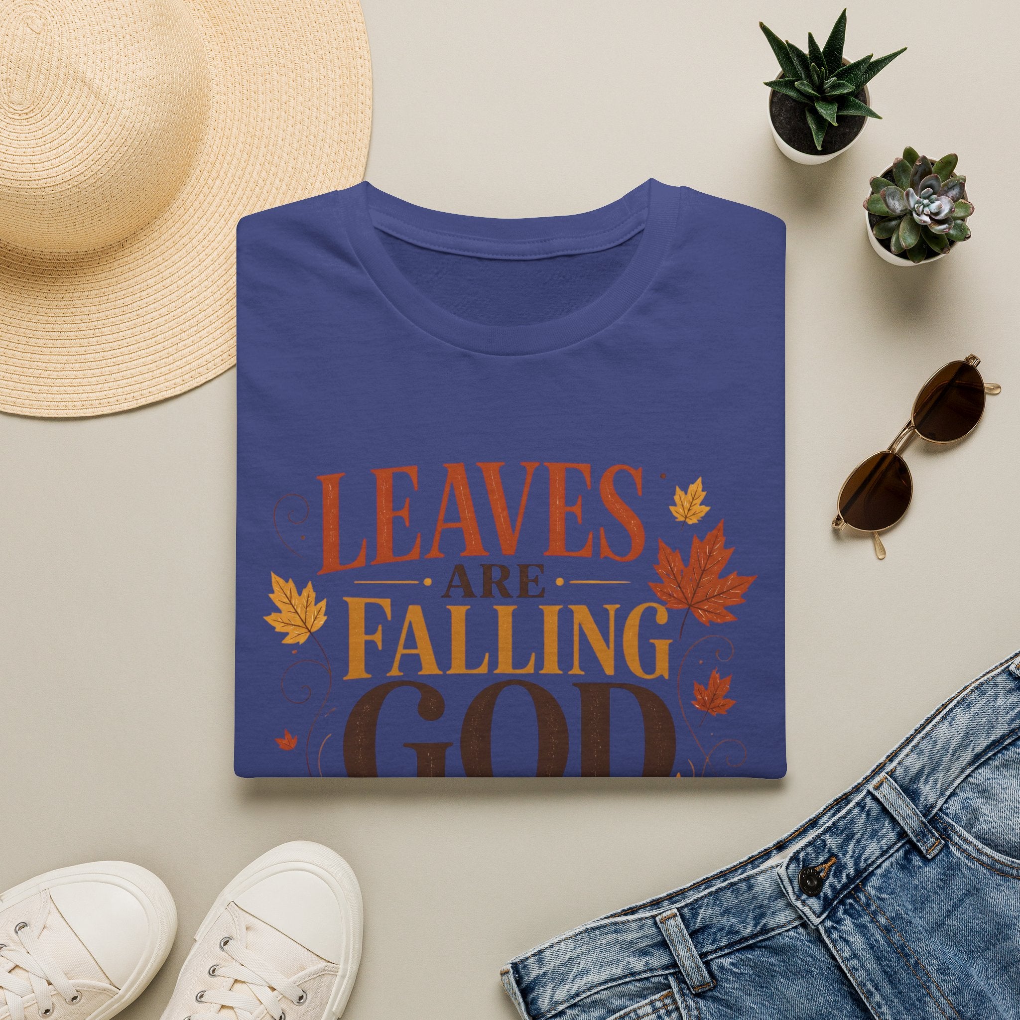 Leaves Are Falling God Is Faithful T-Shirt — Fall Christian Tee