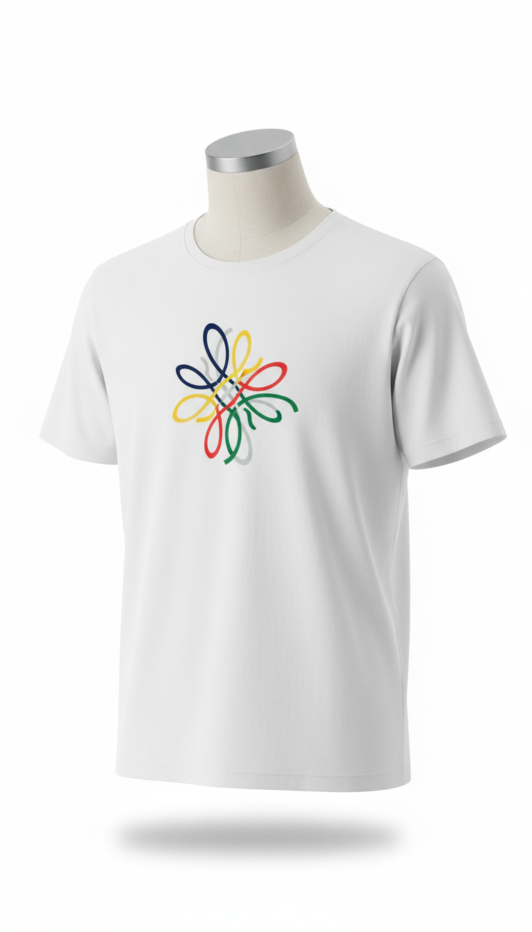 Heavenly White Modern Testimony Logo Tee