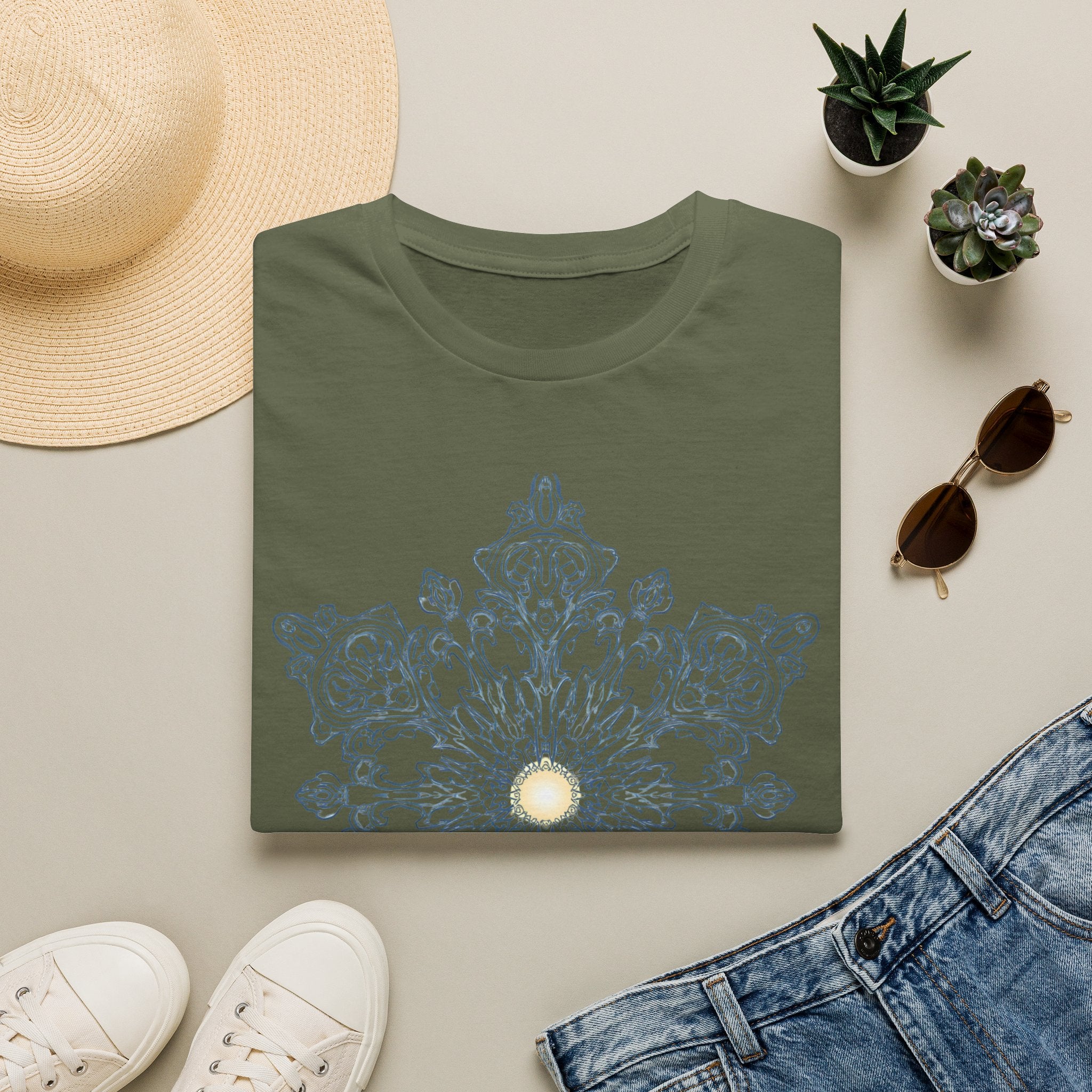 Floral Mandala Tee — Sunburst Lace Graphic T-Shirt