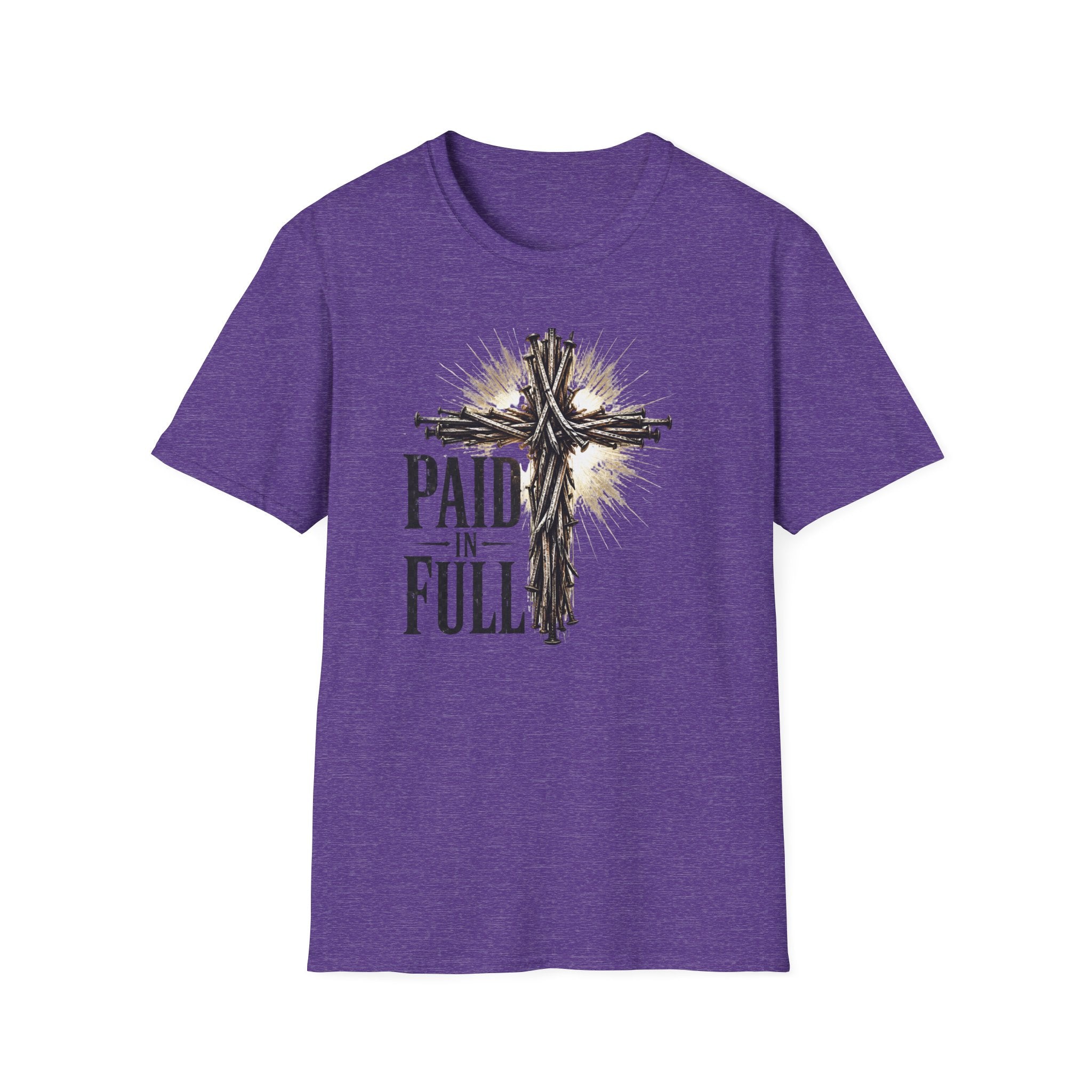 Christian T-Shirt — "Paid in Full" Cross Graphic Faith Tee