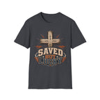 Saved Not Lucky T-Shirt — Christian Cross Faith Graphic Tee