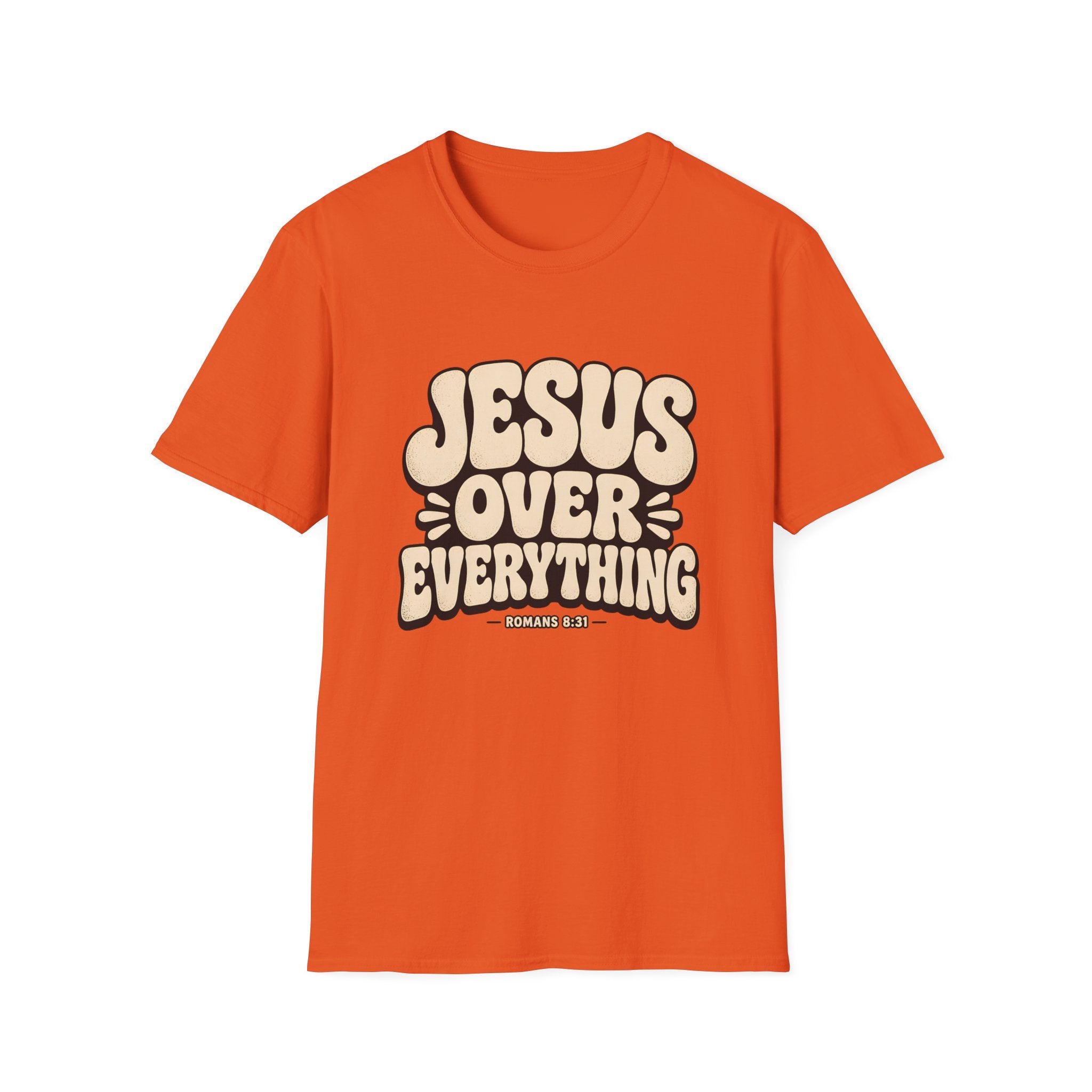 Jesus Over Everything T‑Shirt — Retro Faith Graphic Tee