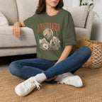 Unshaken Lion T‑Shirt — Vintage Floral Courage Tee