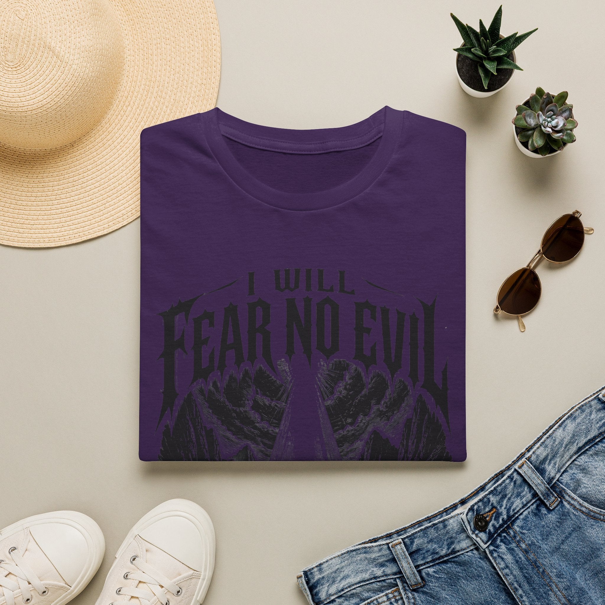 I Will Fear No Evil T-Shirt — Psalm 23:4 Inspirational Christian Tee