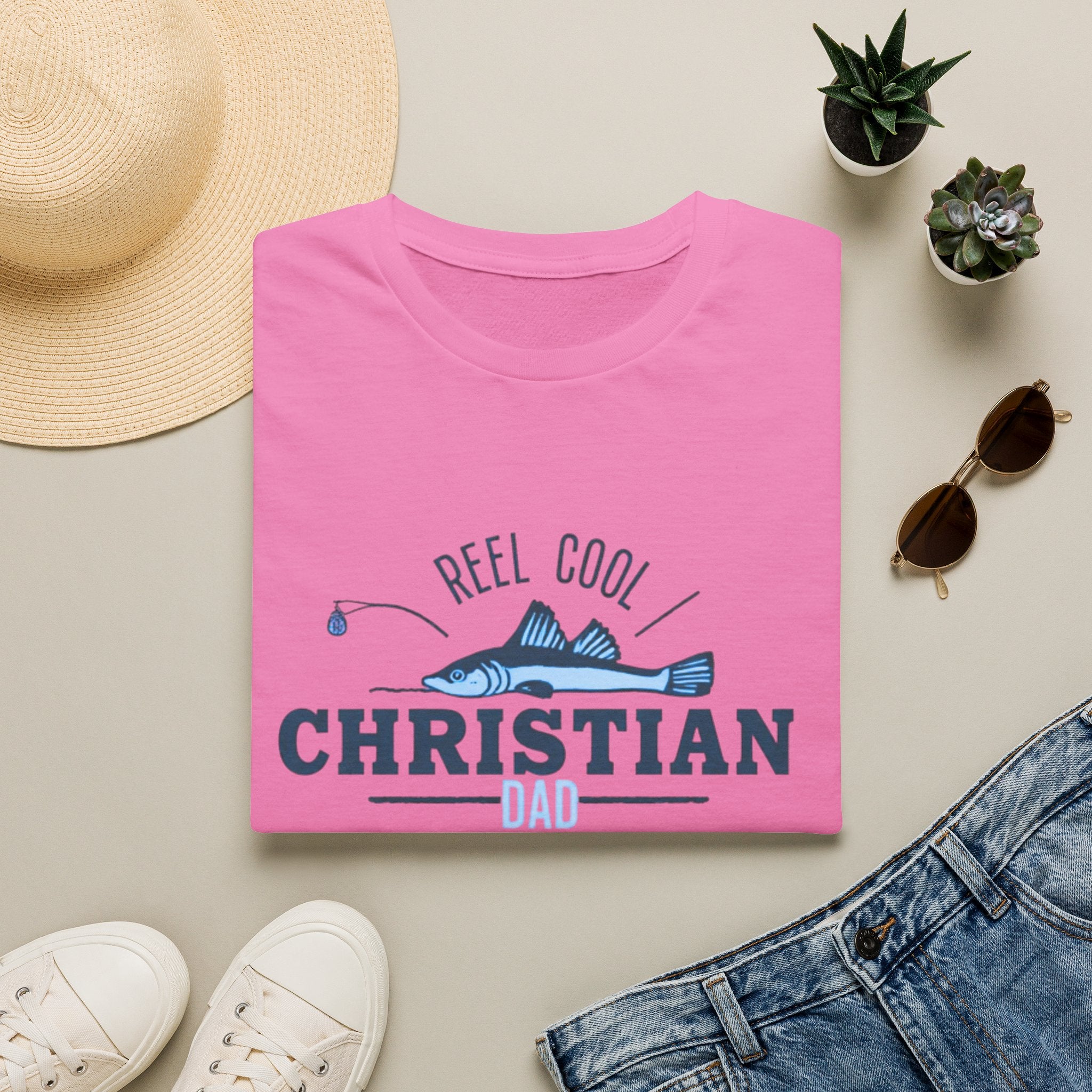 Reel Cool Christian Dad T-Shirt — Fishing Faith Father Gift
