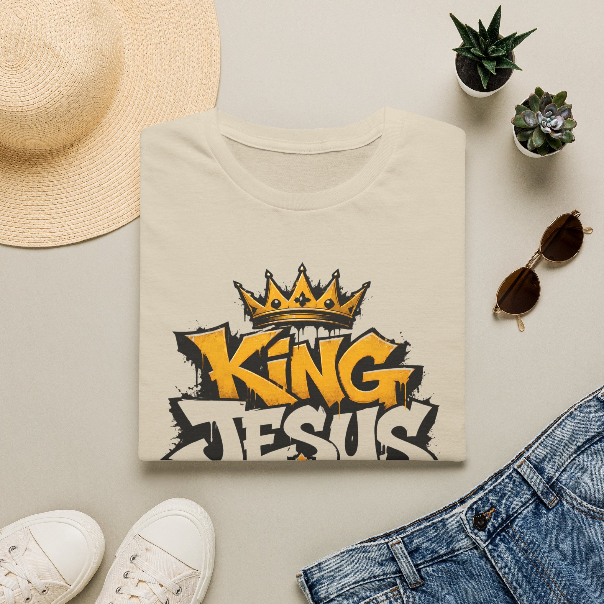 King Jesus T-Shirt — Crowned Faith Graphic Tee