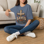 Saved Not Lucky T-Shirt — Christian Cross Faith Graphic Tee