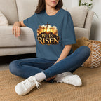 He Is Risen T-Shirt — Easter Christian Cross Resurrection Tee