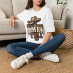 Amen Y’all Cowboy T-Shirt — Western Cross & Hat Graphic Tee
