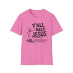 Y'all Need Jesus T-Shirt — Funny Christian Faith Tee, Stick Figure Prayer Graphic