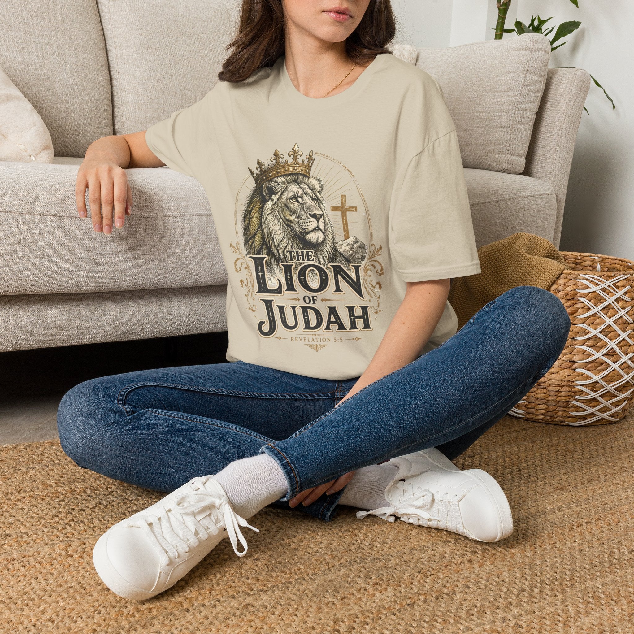Lion of Judah T-Shirt — Christian Faith King Lion Graphic Tee