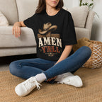Amen Y’all Cowboy T-Shirt — Western Cross & Hat Graphic Tee
