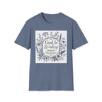 God Is Working Behind The Scenes Floral T-Shirt — Inspirational Christian Tee