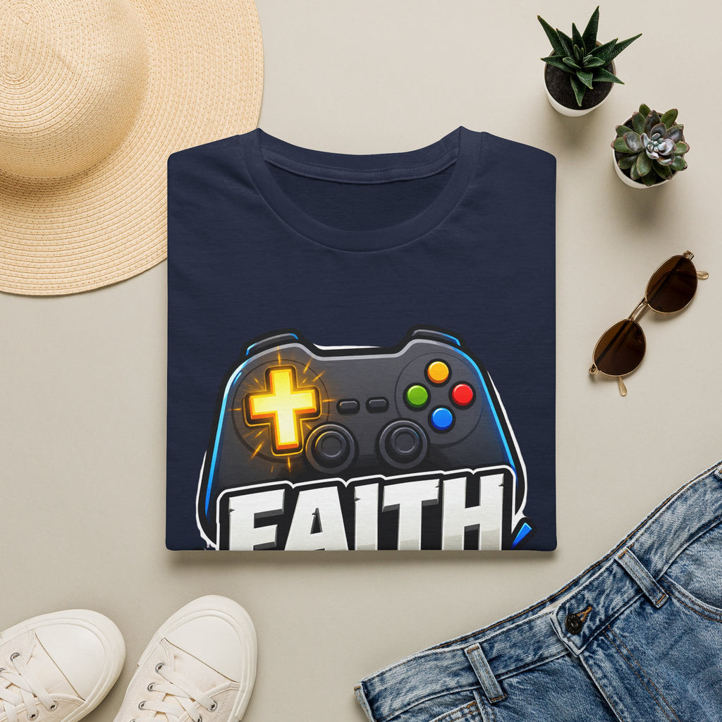 Faith Mode Gamer T-Shirt — Christian Video Game Controller Tee