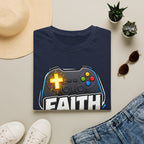 Faith Mode Gamer T-Shirt — Christian Video Game Controller Tee