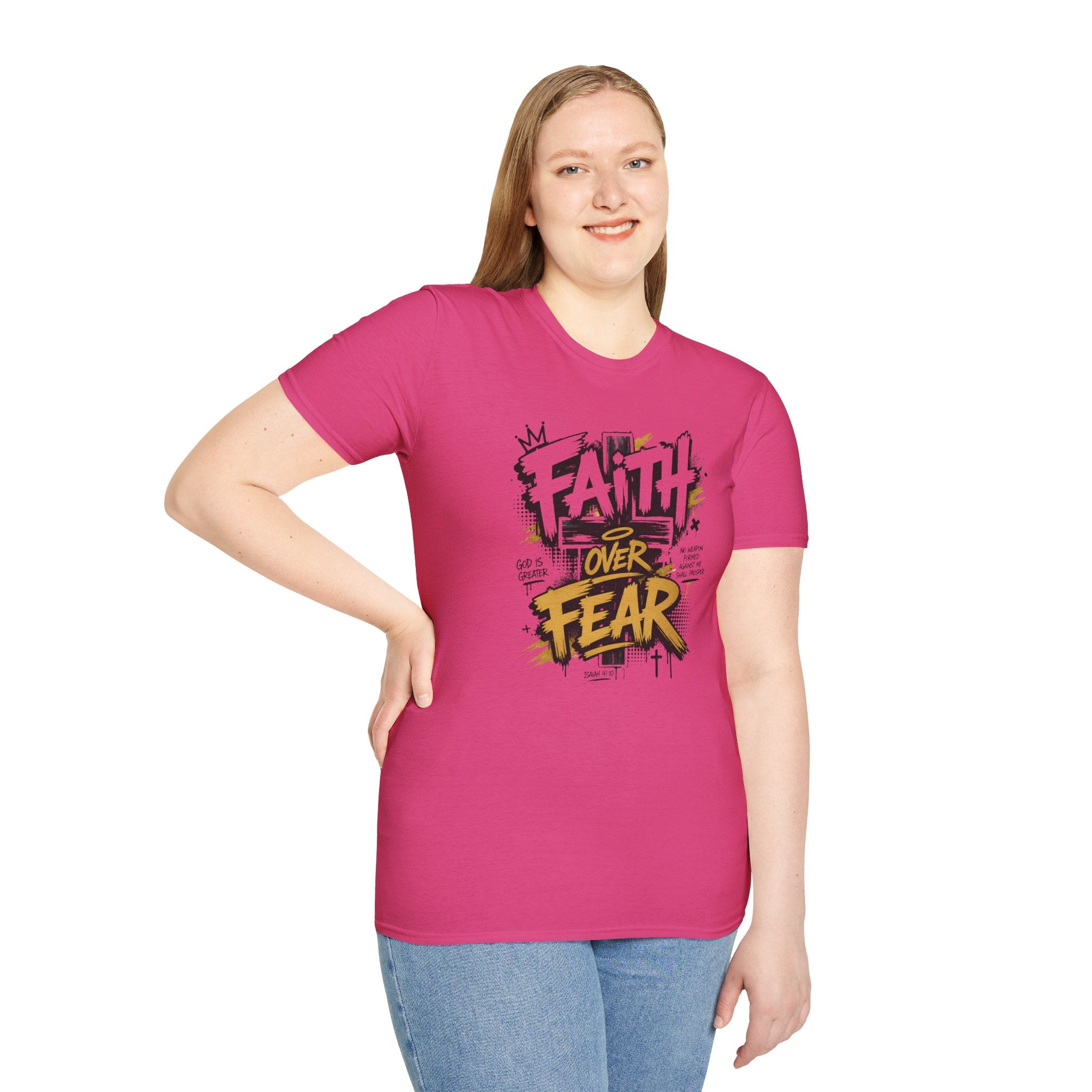 Faith Over Fear T-Shirt — Bold Graffiti Christian Inspirational Tee