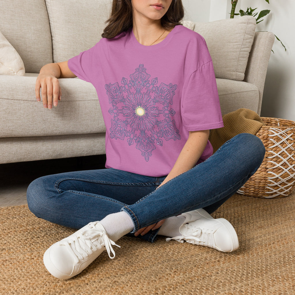 Floral Mandala Tee — Sunburst Lace Graphic T-Shirt