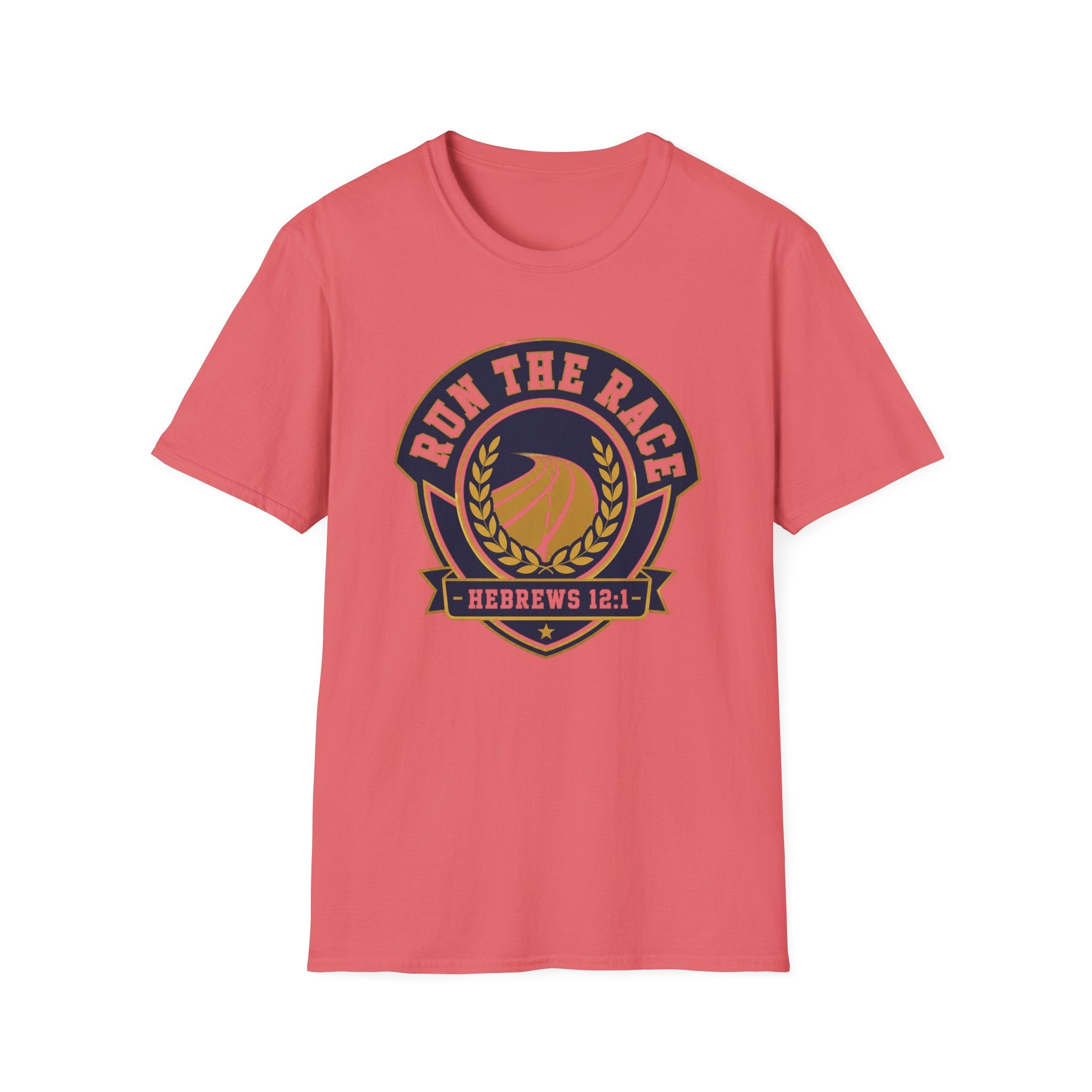 Run The Race T‑Shirt — Christian Faith & Encouragement Graphic Tee (Hebrews 12:1)