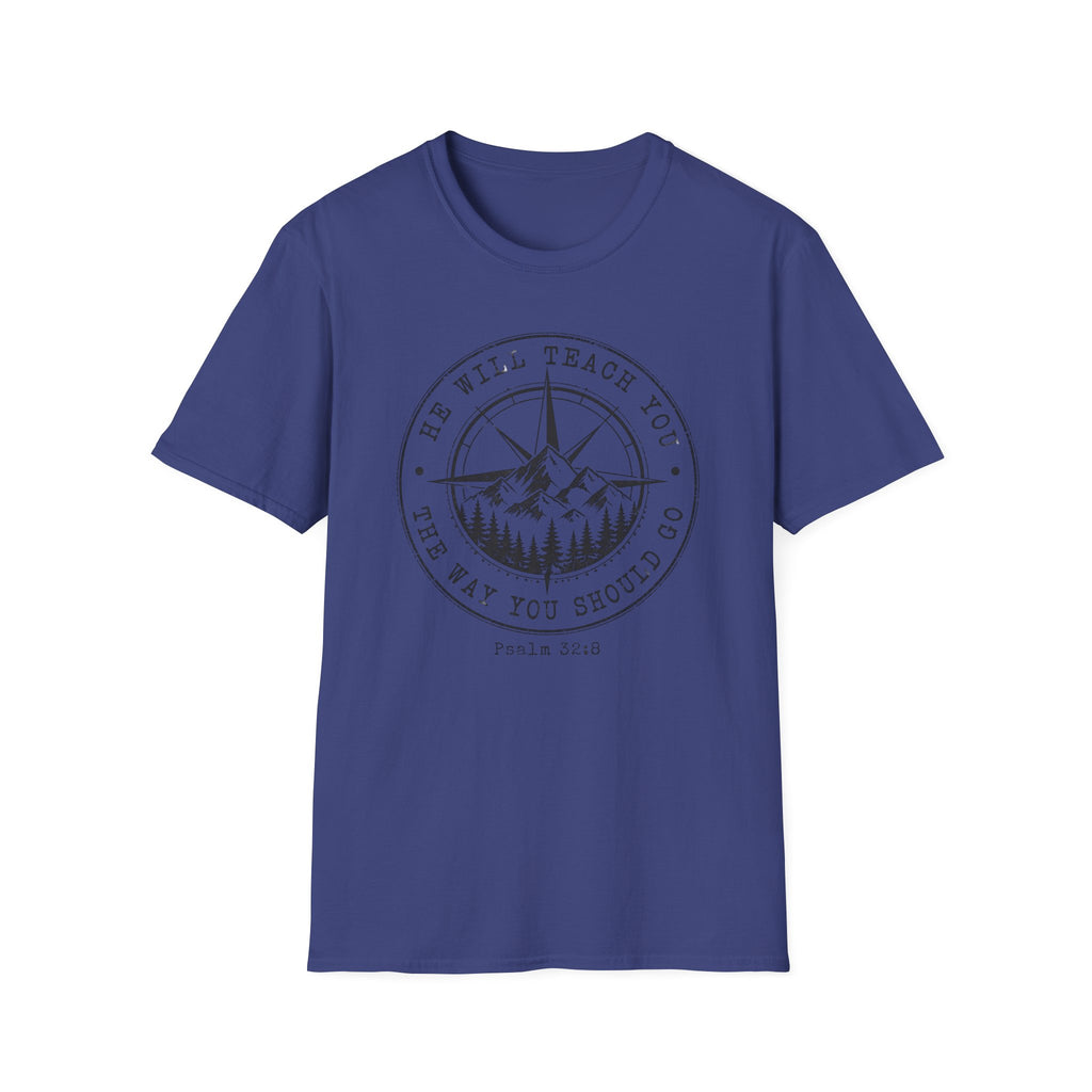 T-Shirt — 'He Will Teach You The Way You Should Go' Mountain Compass Christian Tee