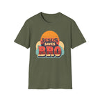 Christian T-Shirt — "Jesus Saves Bro" Retro Sunset Tee