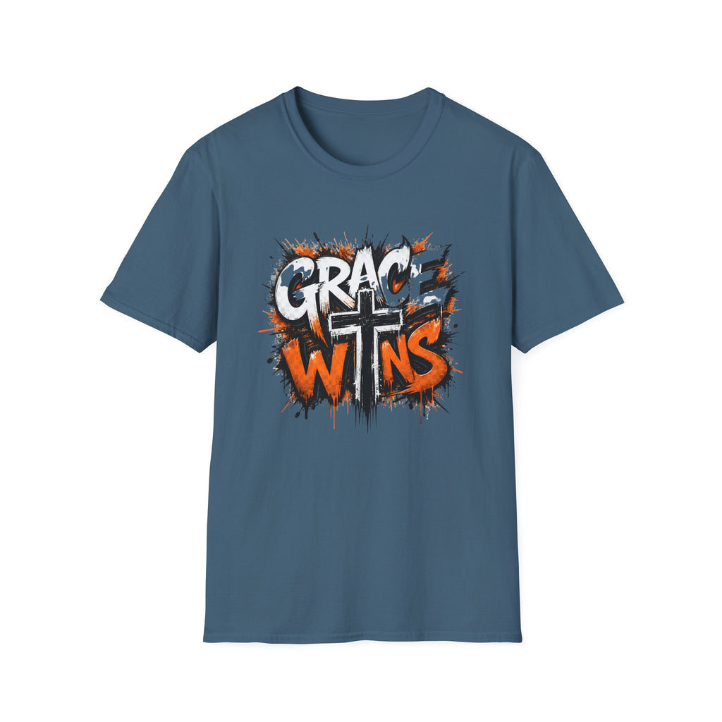 Grace Wins T-Shirt — Christian Faith Cross Graphic Tee