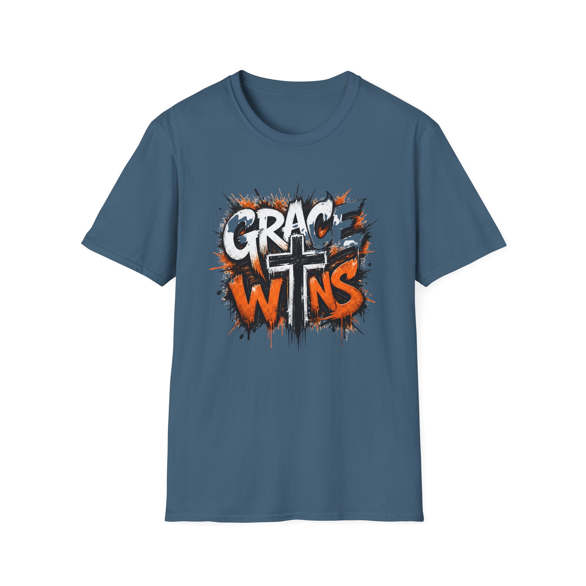 Grace Wins T-Shirt — Christian Faith Cross Graphic Tee