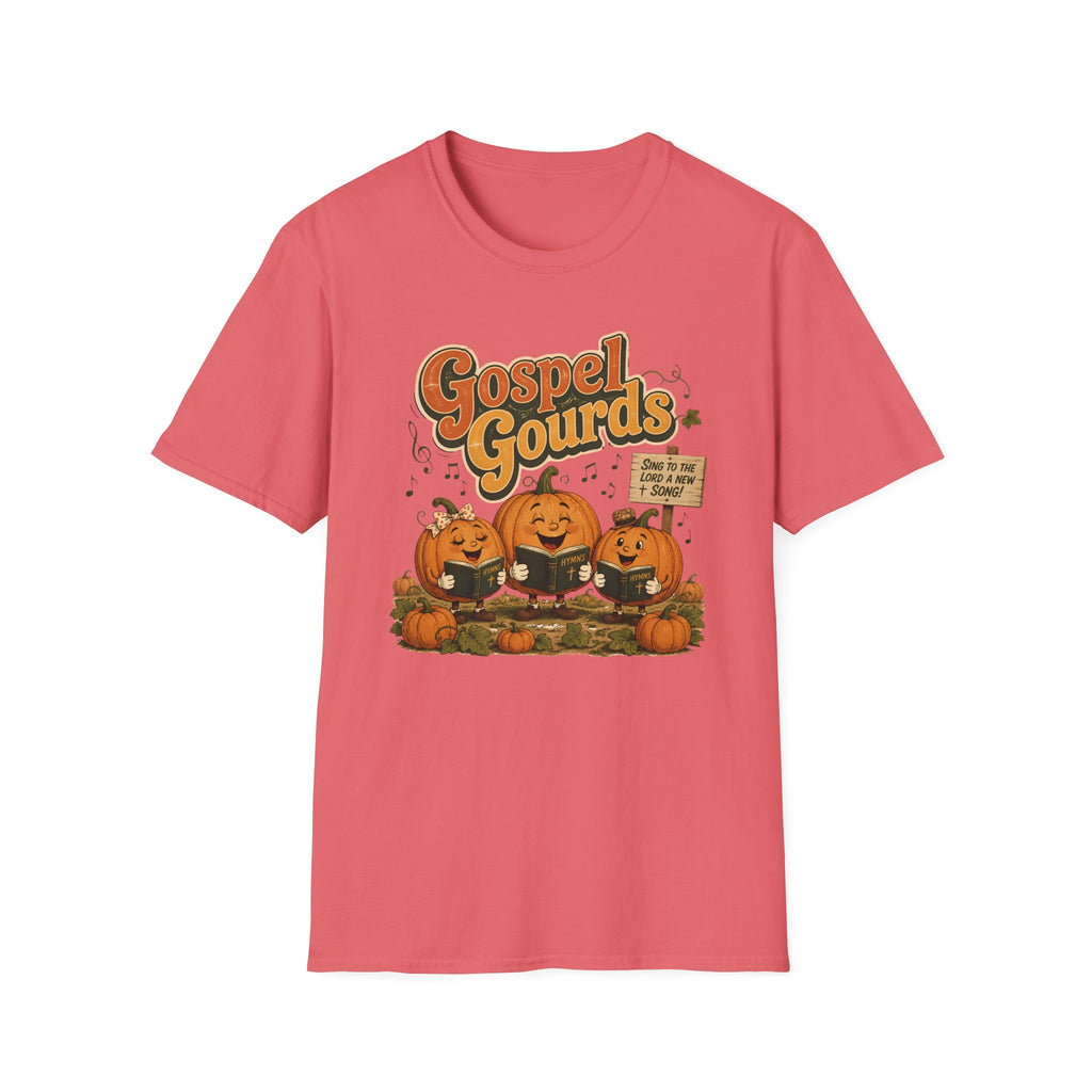 Gospel Gourds Halloween T‑Shirt — Cute Singing Pumpkin Fall Tee