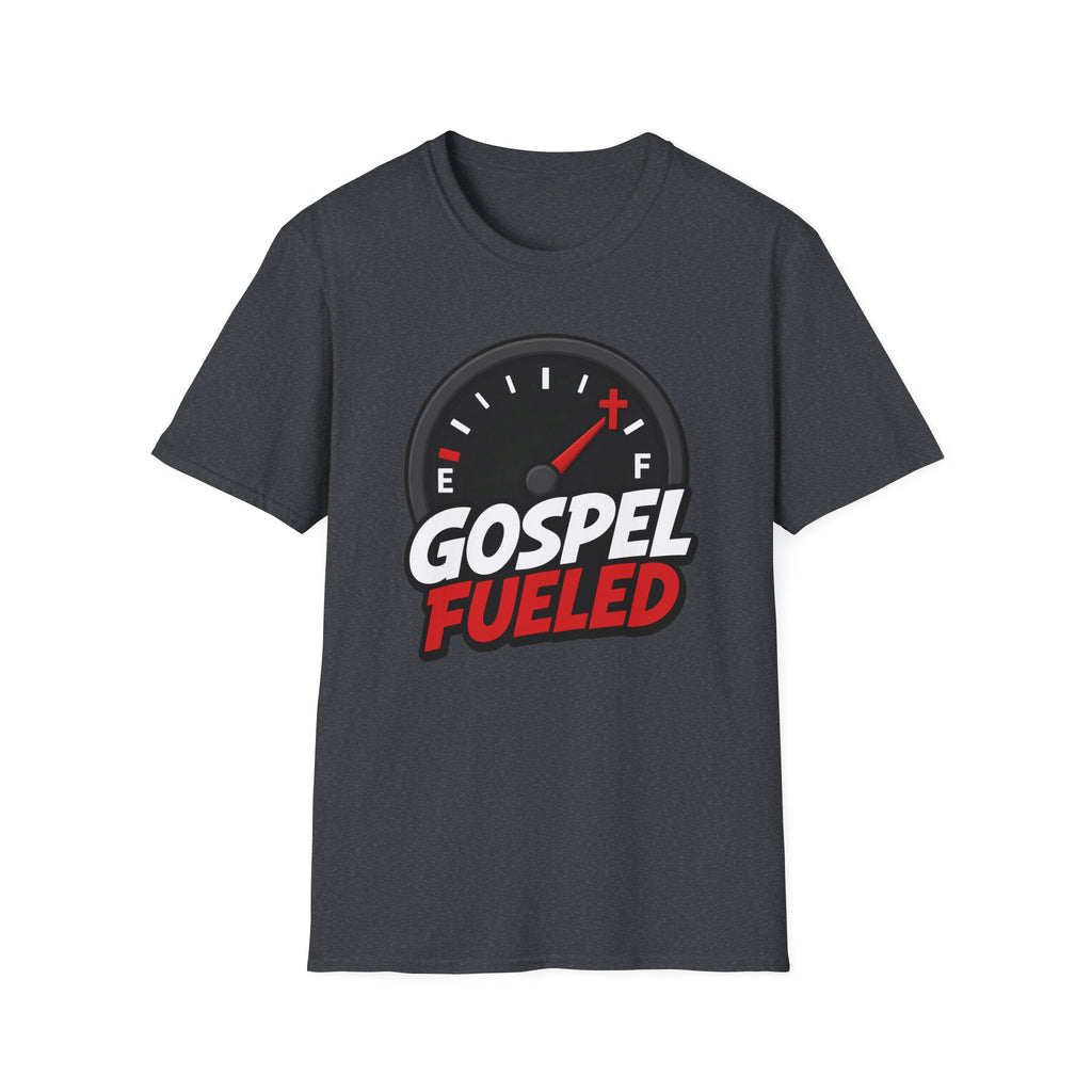 Gospel Fueled T-Shirt — Christian Faith Fuel Gauge Tee