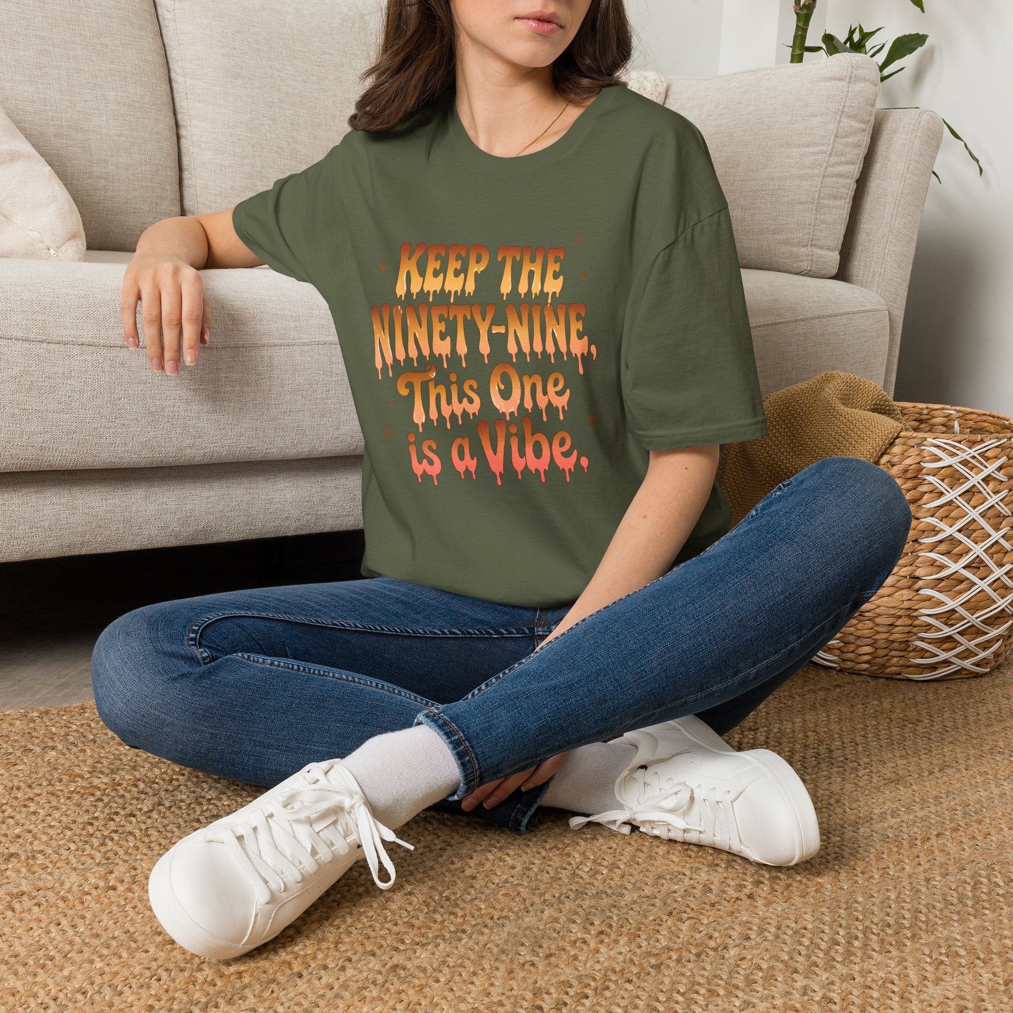 T-Shirt — "Keep the Ninety-Nine, This One Is a Vibe" Retro Graphic Tee